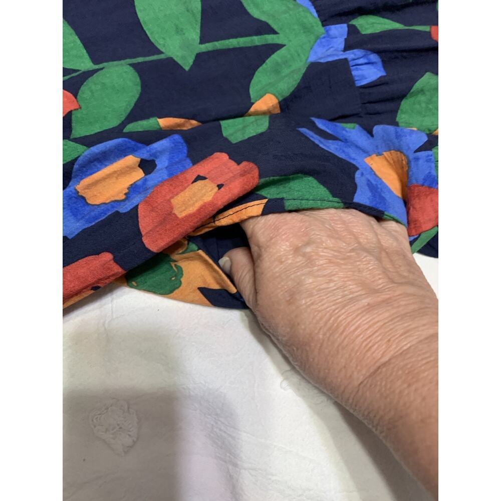 Entro Tropical Floral Maxi Dress V Neck flutter Sleeve S Resort Beachy Vacay - Picture 7 of 12